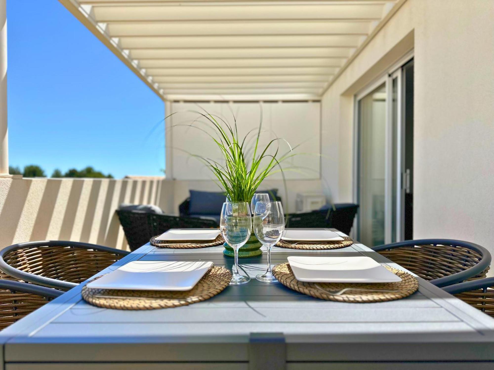 Le Square D'Evan - Appartement De Standing - Grande Terrasse Exterieure - Climatisation Saint-Aunes Exterior foto