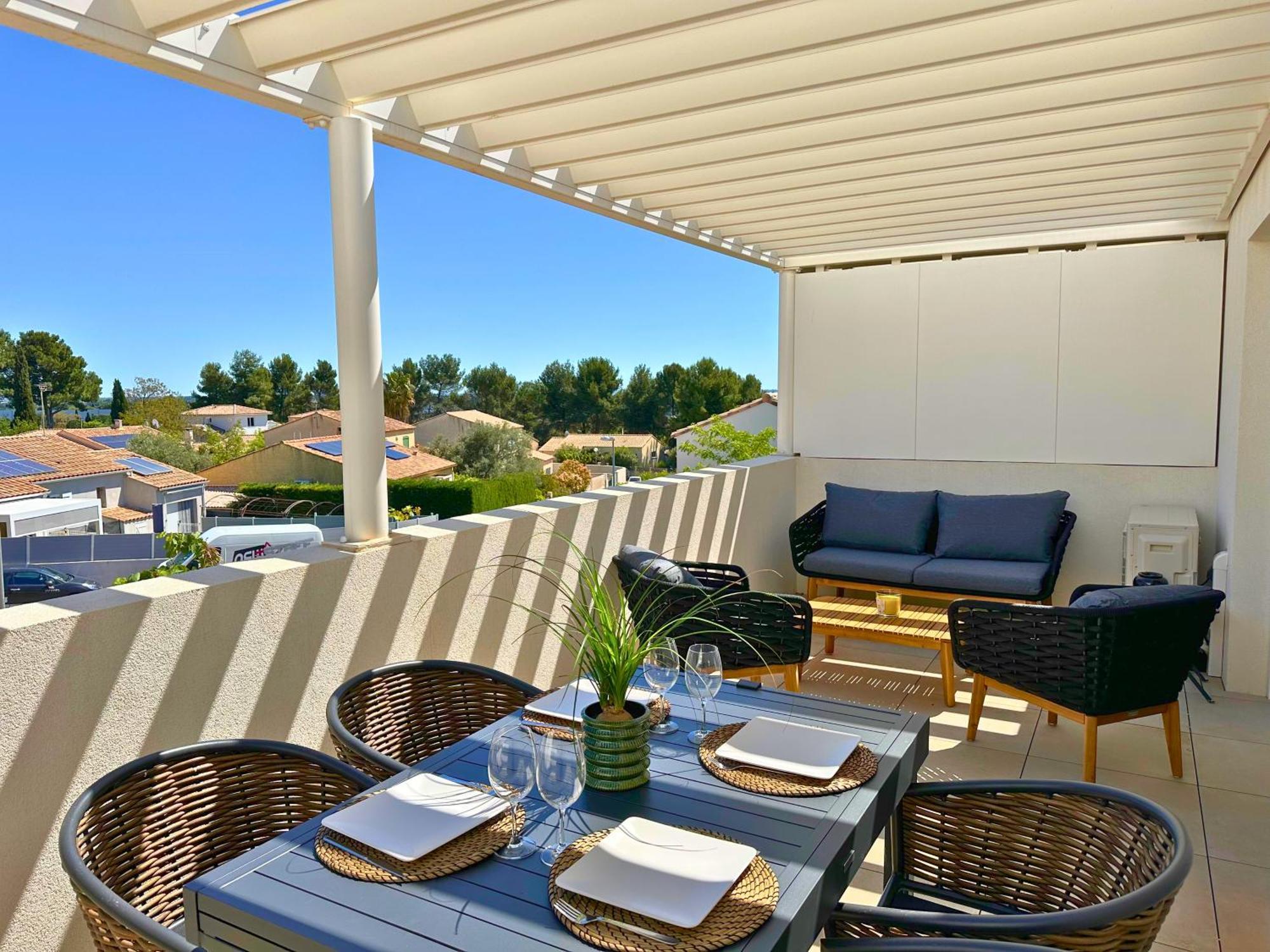 Le Square D'Evan - Appartement De Standing - Grande Terrasse Exterieure - Climatisation Saint-Aunes Exterior foto